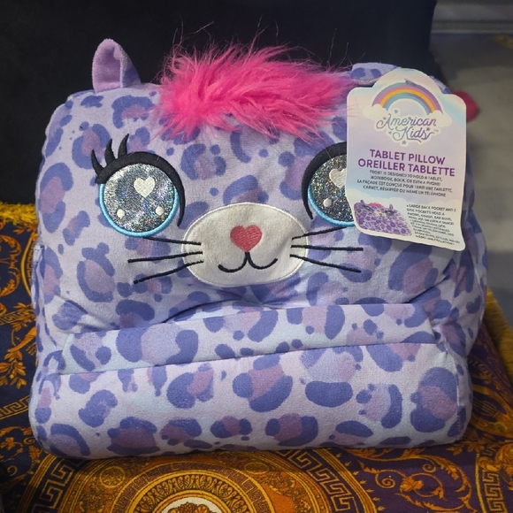 Purple Leopard Tablet Pillow - Picture 1 of 5